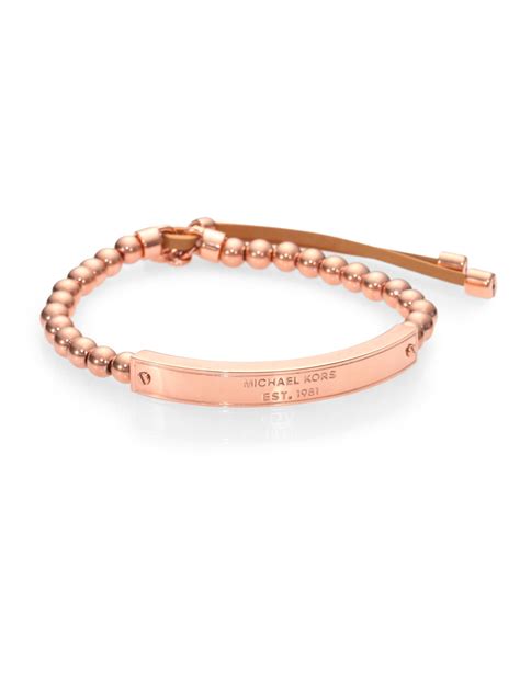 michael kors plaque ring rose gold|michael kors rose gold bracelet.